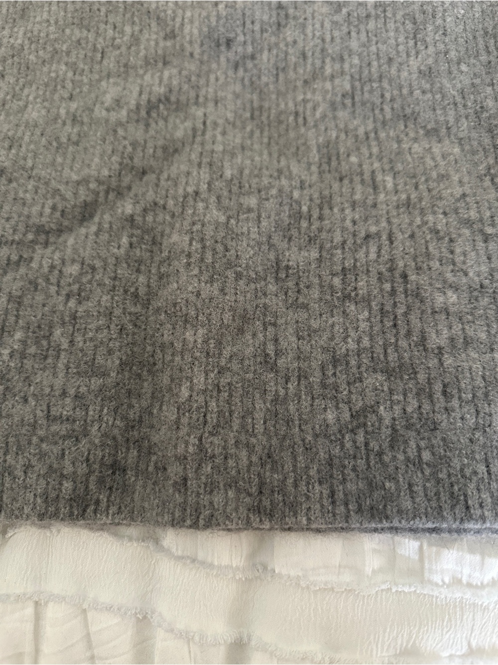 Quince 100% Mongolian Cashmere Fisherman Turtleneck Sweater Heather Grey - Picture 4 of 5